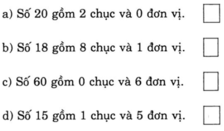 Vở bài tập Toán lớp 1 Bài 96: Luyện tập chung | Hay nhất Giải VBT Toán 1